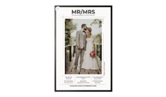 Artdesign coupon on wedding photo poster
