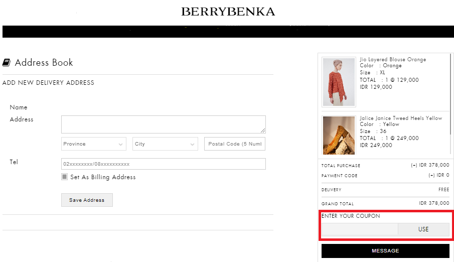 Apply Berrybenka Voucher Code