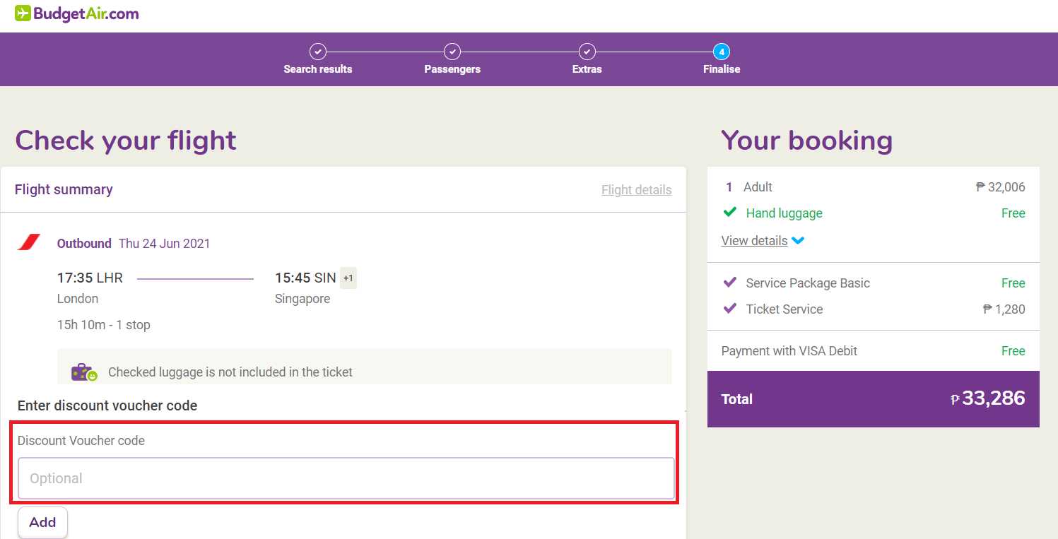 Apply BugetAir Discount Code