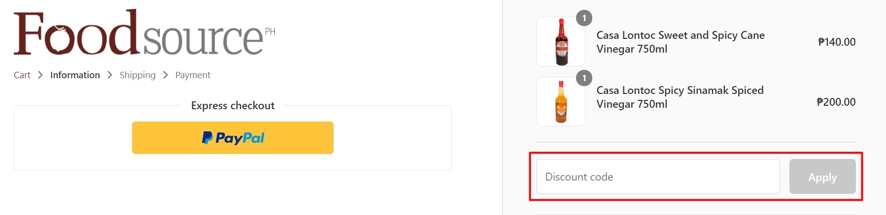Apply Foodsource PH Promo Code