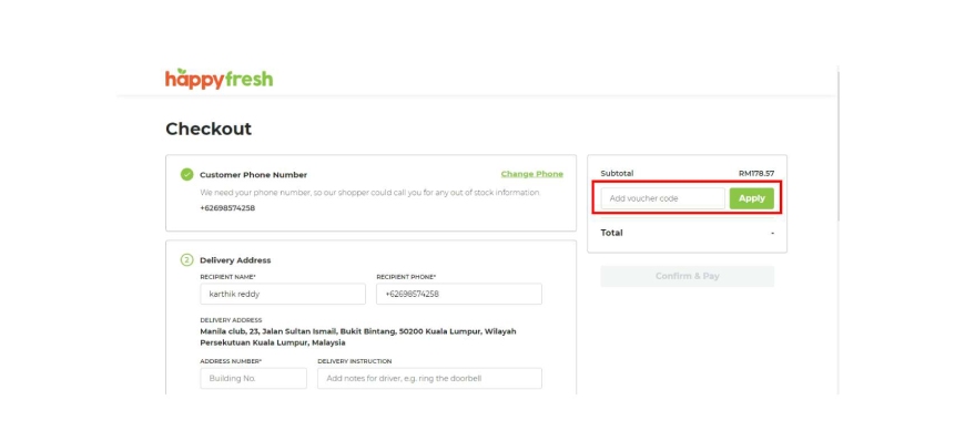 Apply HappyFresh Voucher Code