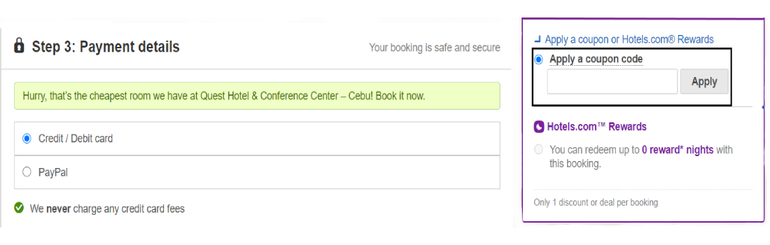 Apply Hotels.com voucher Code