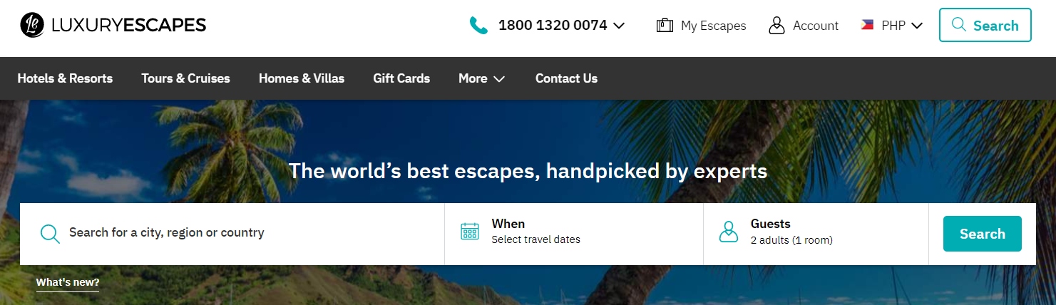 50% Off Luxury Escapes Promo Code on Holiday Packages