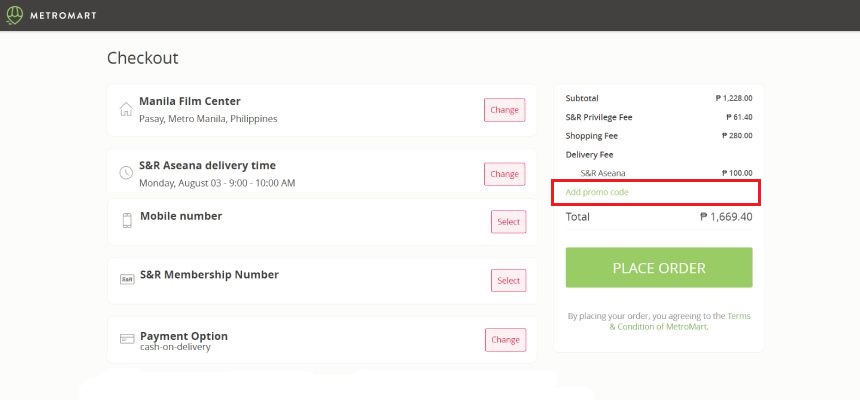 MetroMart Promo Code