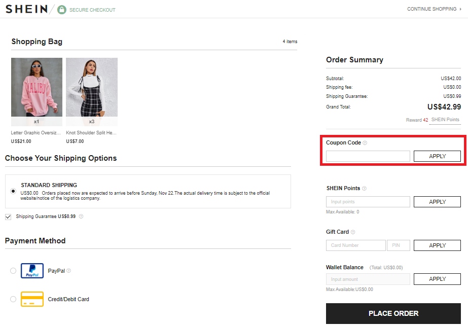 Apply SHEIN Voucher Code